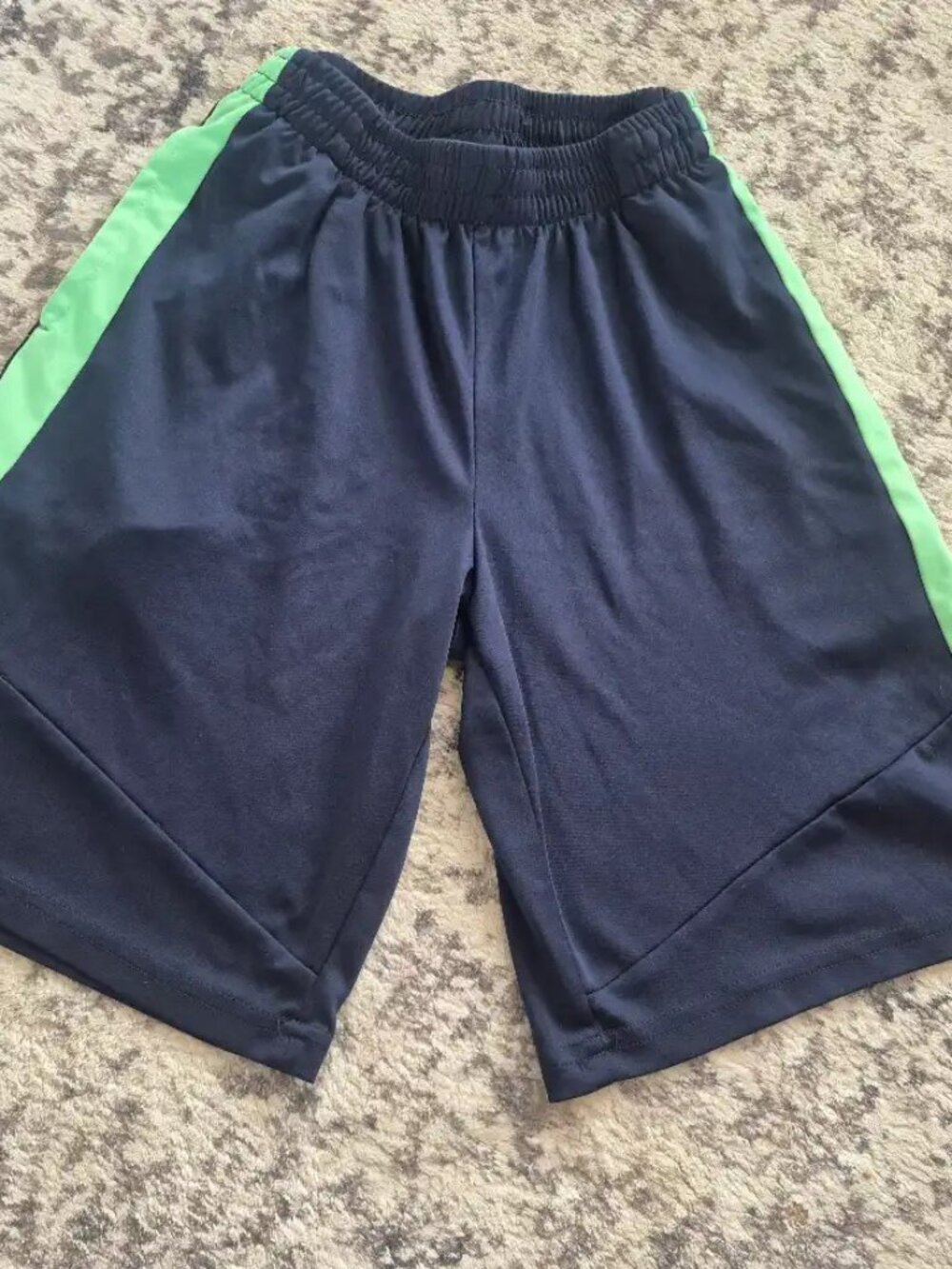 Champion Boys Navy Neon Green Athletic Shorts Size 10/12